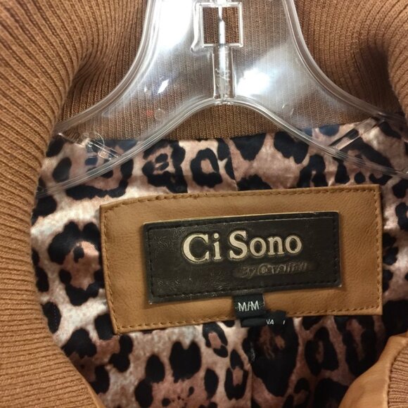 Ci Sono by Cavalini Faux Leather Jacket Coat, M - Picture 4 of 7